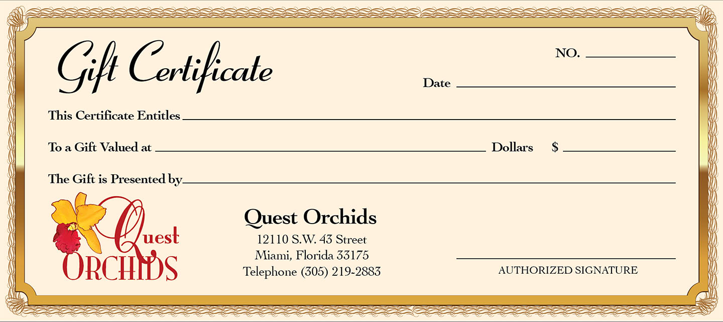 Quest Orchids Gift Card